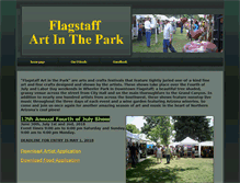 Tablet Screenshot of flagstaffartinthepark.com